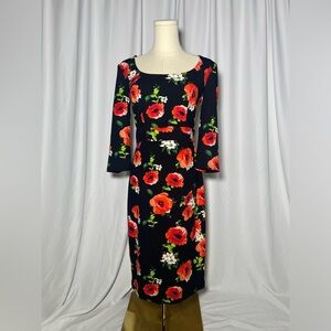Bisou Busou Red and Black Floral Dress | 6